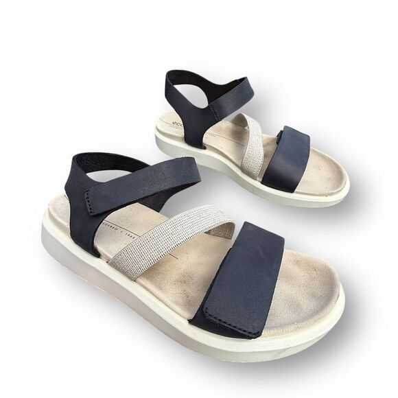 ECCO Women's Flowt 2 Band Blue Slingback Sandals Size EU 37 - Picture 7 of 14